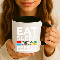Sleep Eat Build Repeat Building Blocks Bricks Master Builder Mug