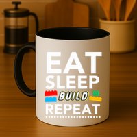 Sleep Eat Build Repeat Building Blocks Bricks Master Builder Mug