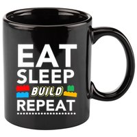 Sleep Eat Build Repeat Building Blocks Bricks Master Builder 11oz C Handle Ceramic Mug