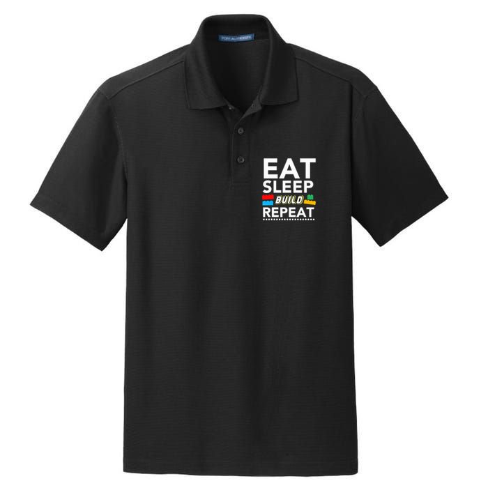 Sleep Eat Build Repeat Building Blocks Bricks Master Builder Dry Zone Grid Polo