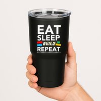 Sleep Eat Build Repeat Building Blocks Bricks Master Builder Tumbler