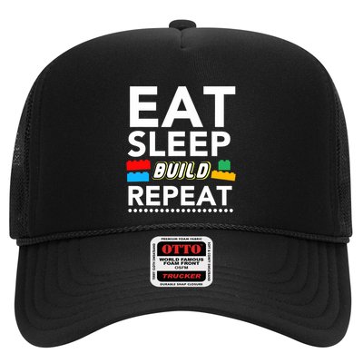 Sleep Eat Build Repeat Building Blocks Bricks Master Builder Trucker Hat