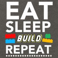Sleep Eat Build Repeat Building Blocks Bricks Master Builder Cotton Canvas Backpack