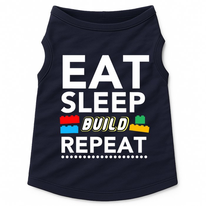 Sleep Eat Build Repeat Building Blocks Bricks Master Builder Doggie Tank