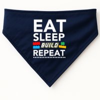 Sleep Eat Build Repeat Building Blocks Bricks Master Builder USA-Made Doggie Bandana