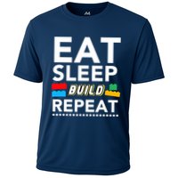 Sleep Eat Build Repeat Building Blocks Bricks Master Builder Performance Shirt