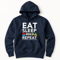 Sleep Eat Build Repeat Building Blocks Bricks Master Builder Hoodie