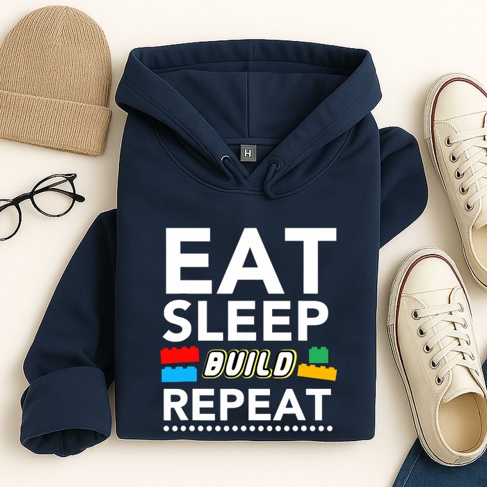 Sleep Eat Build Repeat Building Blocks Bricks Master Builder Hoodie