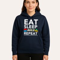 Sleep Eat Build Repeat Building Blocks Bricks Master Builder Hoodie