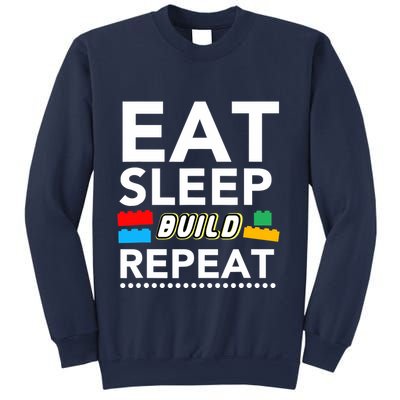 Sleep Eat Build Repeat Building Blocks Bricks Master Builder Sweatshirt