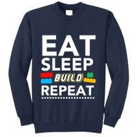 Sleep Eat Build Repeat Building Blocks Bricks Master Builder Sweatshirt
