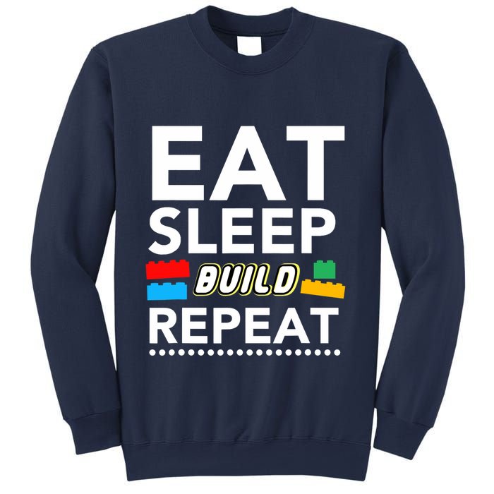 Sleep Eat Build Repeat Building Blocks Bricks Master Builder Sweatshirt