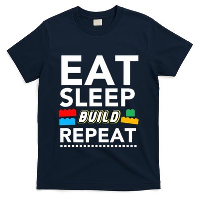 Sleep Eat Build Repeat Building Blocks Bricks Master Builder T-Shirt