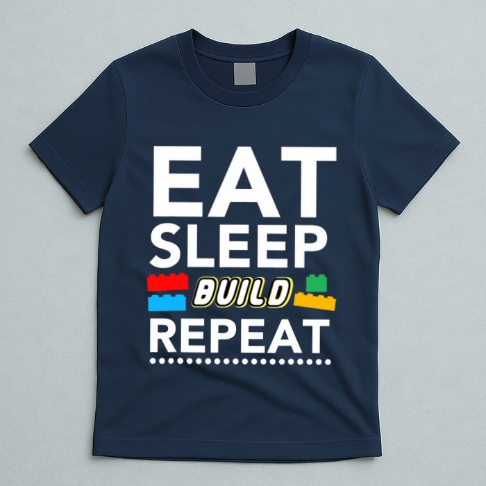 Sleep Eat Build Repeat Building Blocks Bricks Master Builder T-Shirt