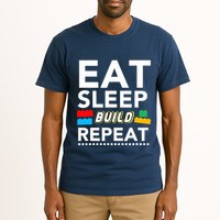 Sleep Eat Build Repeat Building Blocks Bricks Master Builder Tall T-Shirt
