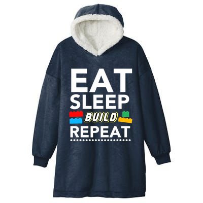 Sleep Eat Build Repeat Building Blocks Bricks Master Builder Hooded Wearable Blanket