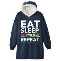 Sleep Eat Build Repeat Building Blocks Bricks Master Builder Hooded Wearable Blanket