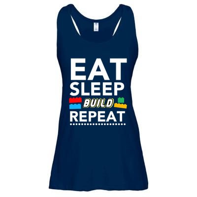 Sleep Eat Build Repeat Building Blocks Bricks Master Builder Ladies Essential Flowy Tank