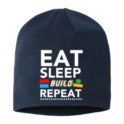 Sleep Eat Build Repeat Building Blocks Bricks Master Builder Sustainable Beanie
