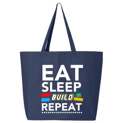 Sleep Eat Build Repeat Building Blocks Bricks Master Builder 25L Jumbo Tote