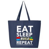 Sleep Eat Build Repeat Building Blocks Bricks Master Builder 25L Jumbo Tote