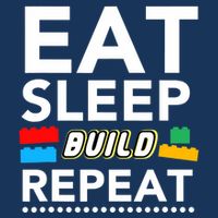 Sleep Eat Build Repeat Building Blocks Bricks Master Builder 25L Jumbo Tote
