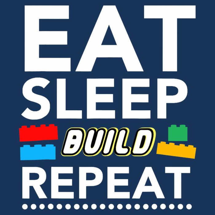 Sleep Eat Build Repeat Building Blocks Bricks Master Builder 25L Jumbo Tote