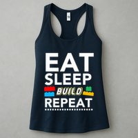 Sleep Eat Build Repeat Building Blocks Bricks Master Builder Womens Tank Top