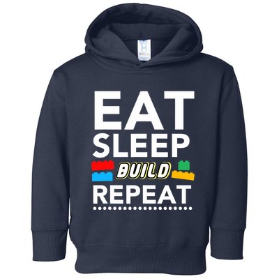Sleep Eat Build Repeat Building Blocks Bricks Master Builder Toddler Hoodie