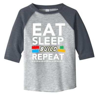 Sleep Eat Build Repeat Building Blocks Bricks Master Builder Toddler Fine Jersey T-Shirt