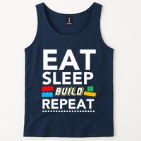 Sleep Eat Build Repeat Building Blocks Bricks Master Builder Tank Top