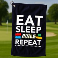 Sleep Eat Build Repeat Building Blocks Bricks Master Builder Golf Towel