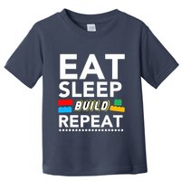 Sleep Eat Build Repeat Building Blocks Bricks Master Builder Toddler T-Shirt