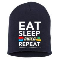 Sleep Eat Build Repeat Building Blocks Bricks Master Builder Short Acrylic Beanie