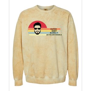 Super Easy Barely An Inconvenience Funny Retro Style Colorblast Crewneck Sweatshirt