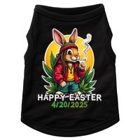 Stoned Easter bunny with joint 420 Marijuana Easter 420 Doggie Tank