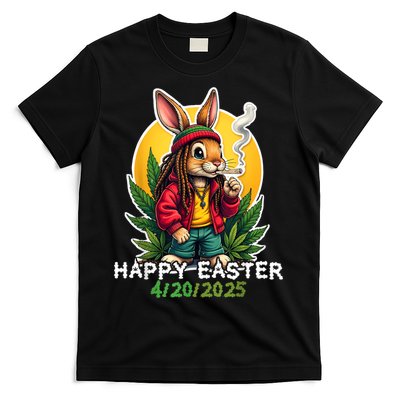 Stoned Easter bunny with joint 420 Marijuana Easter 420 T-Shirt
