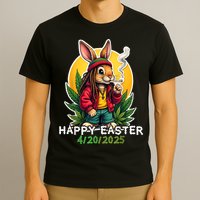 Stoned Easter bunny with joint 420 Marijuana Easter 420 T-Shirt