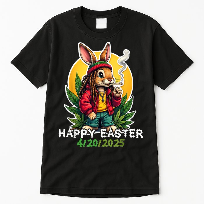 Stoned Easter bunny with joint 420 Marijuana Easter 420 Tall T-Shirt