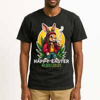 Stoned Easter bunny with joint 420 Marijuana Easter 420 Tall T-Shirt