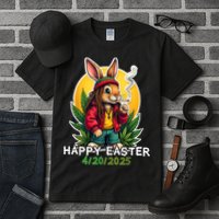 Stoned Easter bunny with joint 420 Marijuana Easter 420 Tall T-Shirt