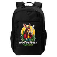 Stoned Easter bunny with joint 420 Marijuana Easter 420 Backpack