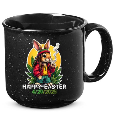 Stoned Easter bunny with joint 420 Marijuana Easter 420 15oz Campfire Ceramic Mug