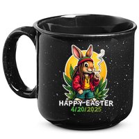 Stoned Easter bunny with joint 420 Marijuana Easter 420 15oz Campfire Ceramic Mug