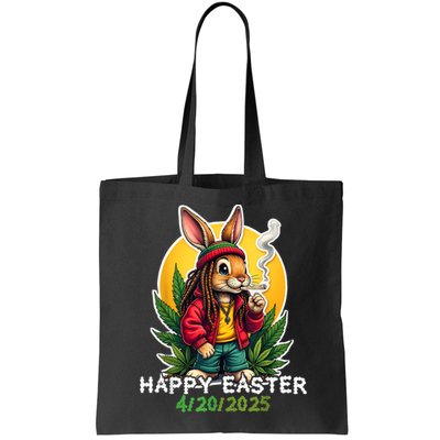 Stoned Easter bunny with joint 420 Marijuana Easter 420 Bag
