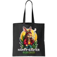 Stoned Easter bunny with joint 420 Marijuana Easter 420 Bag