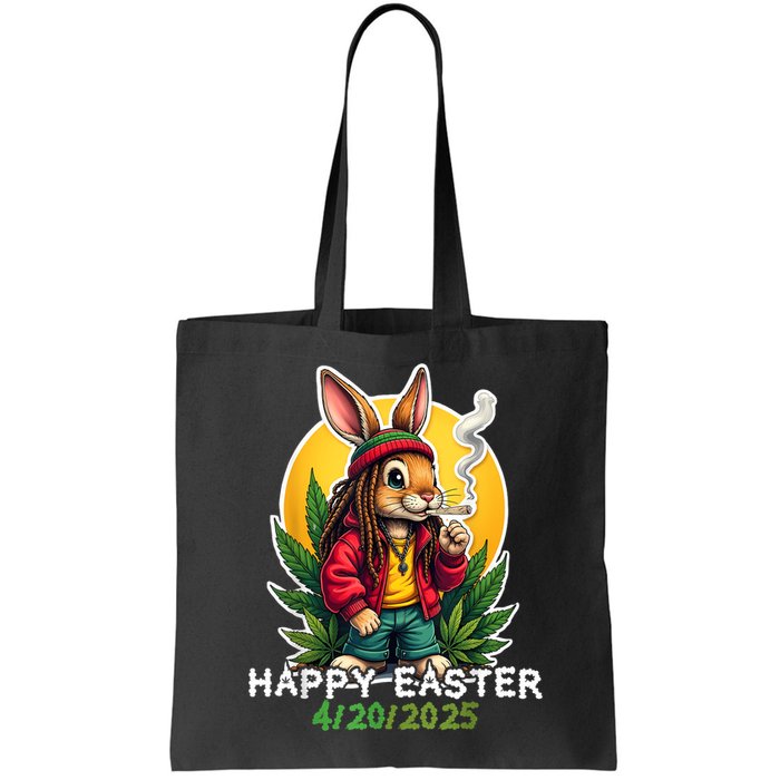 Stoned Easter bunny with joint 420 Marijuana Easter 420 Bag