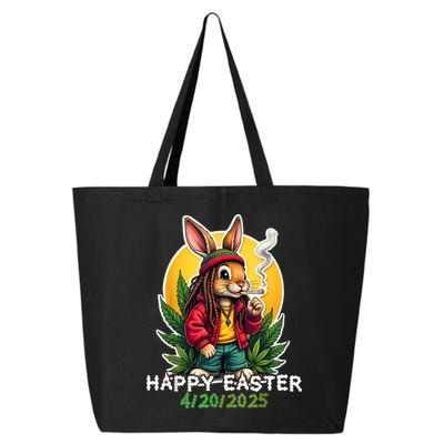 Stoned Easter bunny with joint 420 Marijuana Easter 420 25L Jumbo Tote