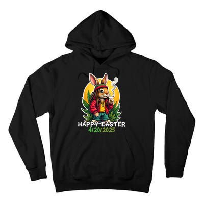 Stoned Easter bunny with joint 420 Marijuana Easter 420 Tall Hoodie