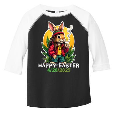Stoned Easter bunny with joint 420 Marijuana Easter 420 Toddler Fine Jersey T-Shirt